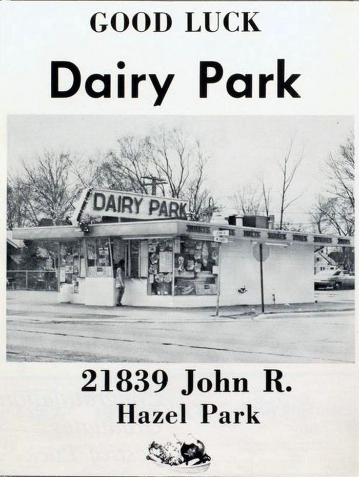 Dairy Park (Shredderz Food Truck) - 1977 Yearbook Ad (newer photo)